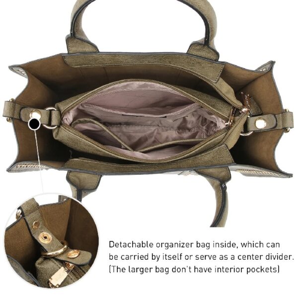 aed8bf66f6b34087b679b32d01783900 Women's 3Pcs Purse Handbag Shoulder Bag Tote Satchel Hobo Bag Briefcase Work Bag for Ladies