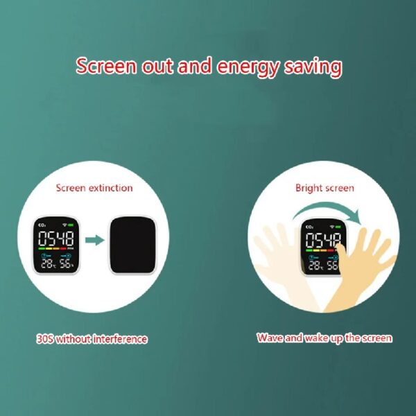 Air Quality Monitor Indoor Air Quality Meter Detects PM2.5 PM-1.0 PM10- HCHO
