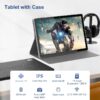 A10 Tablet 10.1 inch Tablets with Case,4GB RAM Cortex-A7 Quad-Core Processor,1280x800 IPS HD Touchscreen 8MP Camera,Bluetooth,WiFi(Gray)