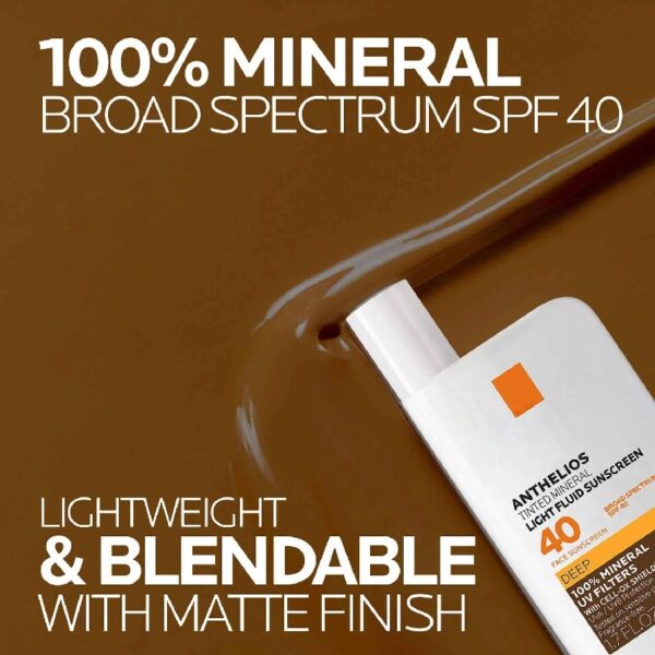 Anthelios Tinted Mineral Fluid Sunscreen for Face SPF 50, 1.7 fl oz