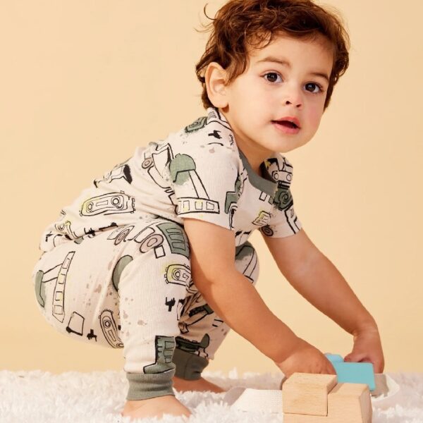 Baby & Toddler Boys 4Pc Short Sleeve Snug Fit Sleepwear, Size 9 Months-5T
