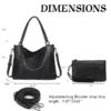 Sendfen Handbags for Women Shoulder Bags Tote Satchel Hobo 4pcs Purse Set