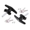 2 Set RIGHT Truck Cap Locking T-Handles for Pickup Truck Cap Camper Shell T-Handles Lock w/ 4 Keys Bolts