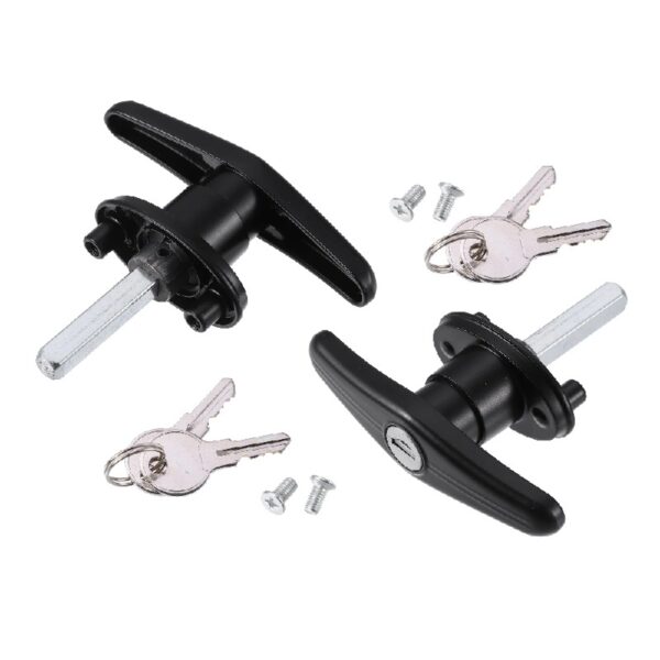 2 Set RIGHT Truck Cap Locking T-Handles for Pickup Truck Cap Camper Shell T-Handles Lock w/ 4 Keys Bolts