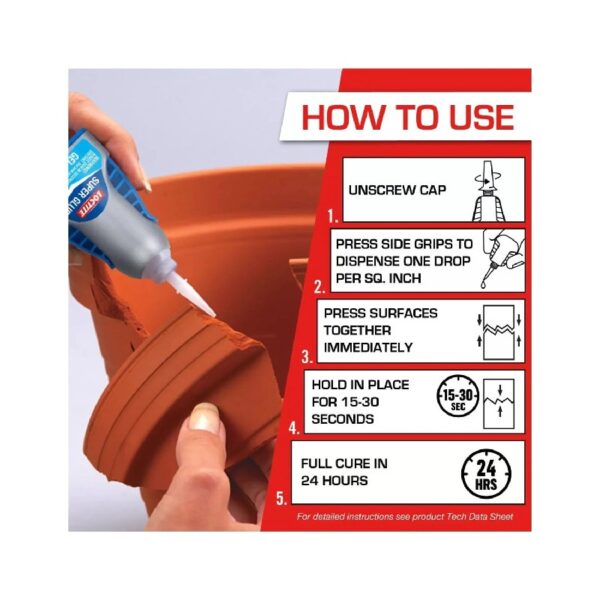 (6 pack) Super Glue Gel Control, Pack of 1, Clear 4 g Bottle
