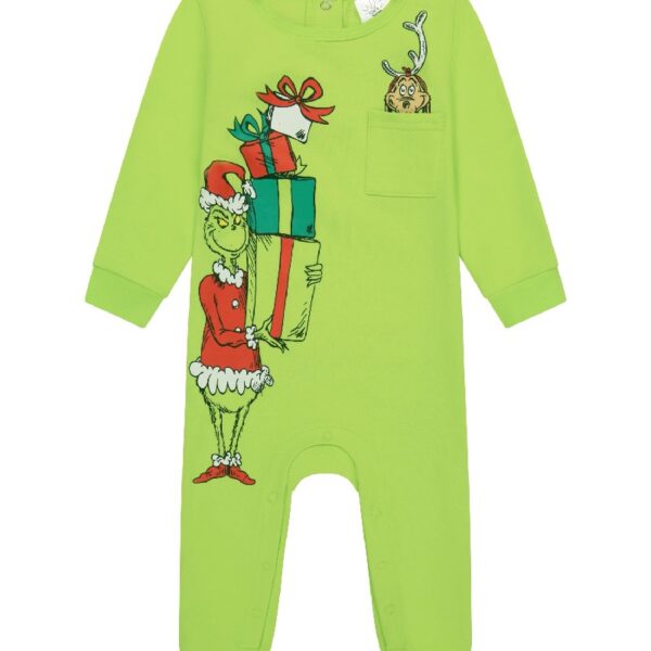 Dr.Seuss Baby Boy Grinch Printed Coverall, Sizes 0-24 Months