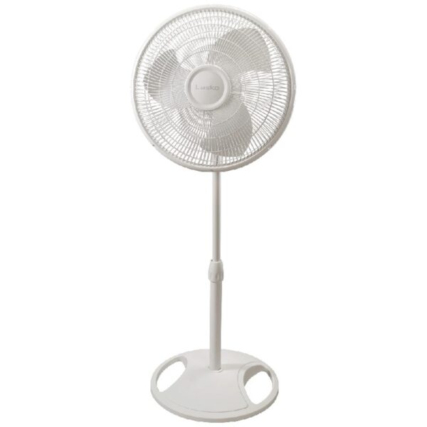 16” 3-Speed Adjustable Oscillating Pedestal Fan, Black, S16500 New