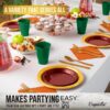 Exquisite 350 Piece Easter Plastic Disposable Party Plates & Dinnerware Combo Set