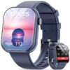 2025 New 1.85-inch Women's Smartwatch with Answer/Make Calls/120+Sports Modes/Two watch straps, IP68 Waterproof Fitness Tracker Fits for Android Iphone Devices（Gold Milan Steel Belt）