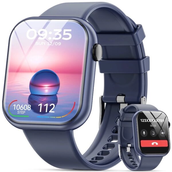 2025 New 1.85-inch Women's Smartwatch with Answer/Make Calls/120+Sports Modes/Two watch straps, IP68 Waterproof Fitness Tracker Fits for Android Iphone Devices（Gold Milan Steel Belt）