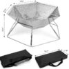 Charcoal Campfire Grill, Camping Fire Pit, Portable BBQ Grill, Folding Hexagon Stainless Steel Barbecue Stove for Home Party Outdoor Camping Picnic