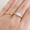 1 Carat Wedding Ring Sets Infinity Band Princess Sterling Silver Rings for Women CZ Size 7