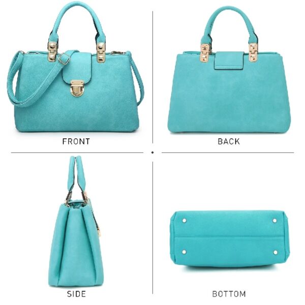Women Satchel Handbags Top Handle Purse Medium Tote Bag Vegan Leather Shoulder Bag