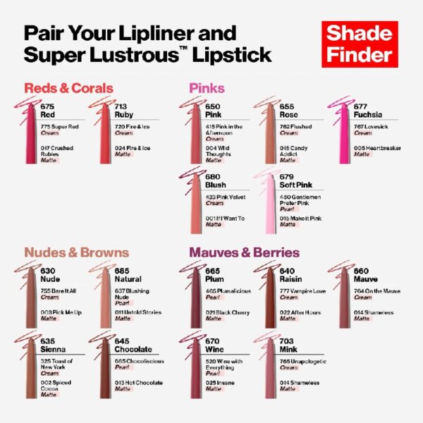 (3 pack) ColorStay Longwear Lip Liner Pencil, 680 Blush, 0.01 oz