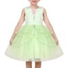 Flower Girls Dress Blue Belted Wedding Party Bridesmaid 12