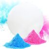 Color Blaze Gender Reveal White Ball with Pink & Blue Colored Powder