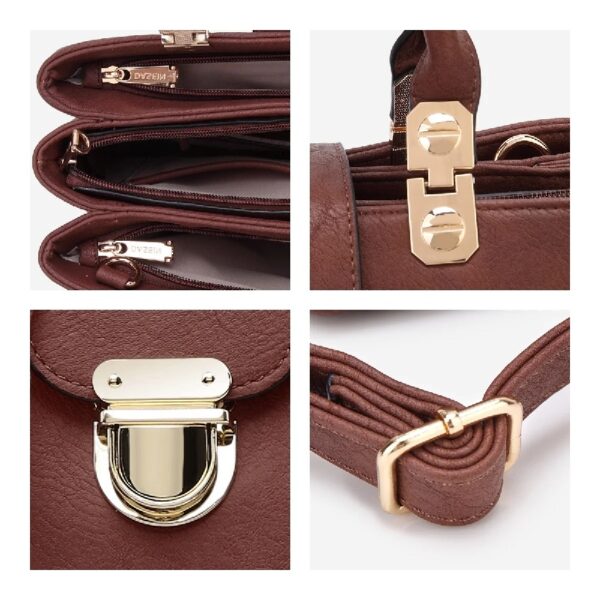 Women Satchel Handbags Top Handle Purse Medium Tote Bag Vegan Leather Shoulder Bag