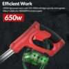 24V Black Electric Weed Eater Lawn Edger Cordless Grass String Trimmer Cutter + 2 Batteries & 3 Types Blades