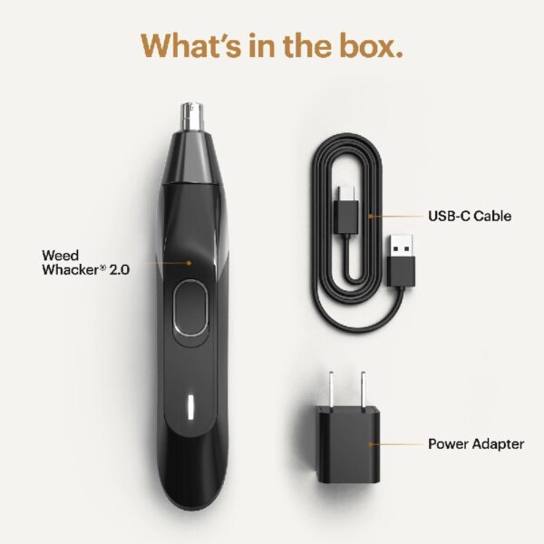 The Weed Whacker® 2.0 Men's Electric Nose & Ear Hair Trimmer - Black