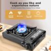 Portable Camping Stove, 1 Burner Butane Gas Stove with Updated Carrying Case
