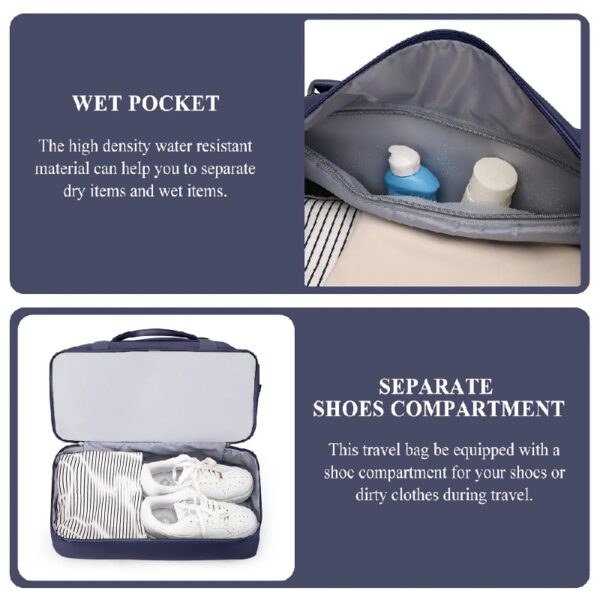 b1fa3e12e90e42a4bcd1b32d01769bc6 Weekender Bags for Women, Travel Duffel Bags with Shoe Compartment,Personal Item Travel Bag for Airlines, Carry on Overnight Tote Bag for women,Beige&Brown