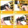 21V Cordless Drill Set, Electric Power Drill 34Pcs with 3/8 Inch Keyless Chuck, 25+3 Clutch Compact Driver Drill with Work Light, Max torque 45Nm, 2-Variable Speed & Battery and Fast Charger