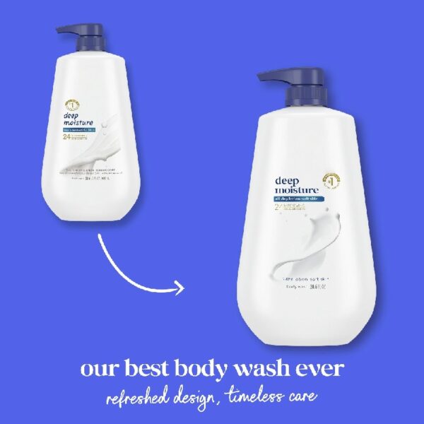 (3 pack) Deep Moisture Liquid Body Wash with Pump Nourishing for Dry Skin 30.6 oz