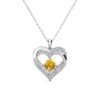 Forever March Birthstone 18k White Gold Plated Women's Necklace, Swarovski Crystals
