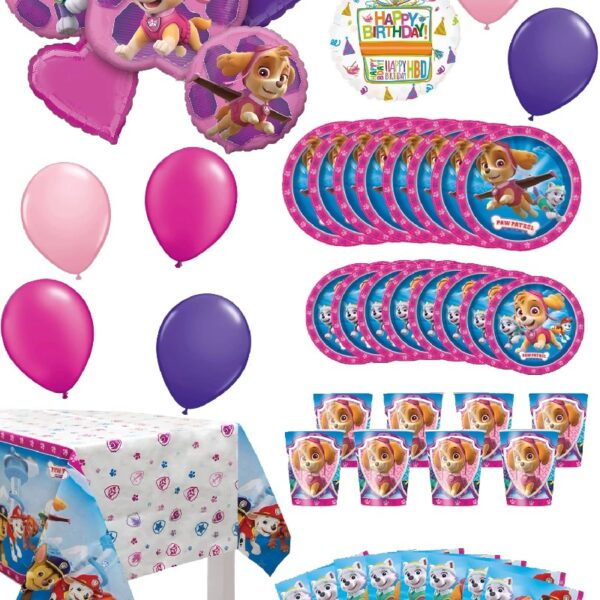 Anscam Paw Patrol Girls Skye and Everest Party Decoration Kit