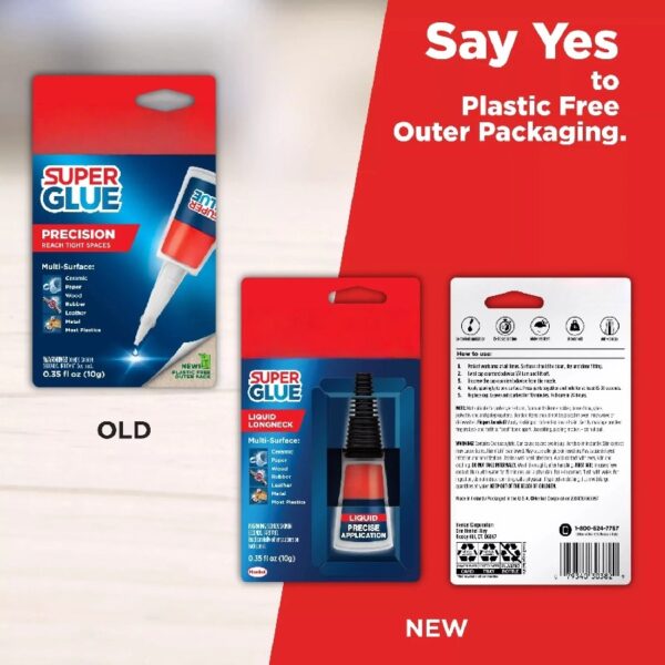(6 pack)  Super Glue Liquid Longneck Bottle, Pack of 1, Clear 10 g Bottle