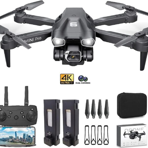 Drone with Camera for Adults Kids, Dual 4K HD Mini FPV RC Quadcopter for Kids Beginners