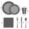 Exquisite 350 Piece Easter Plastic Disposable Party Plates & Dinnerware Combo Set