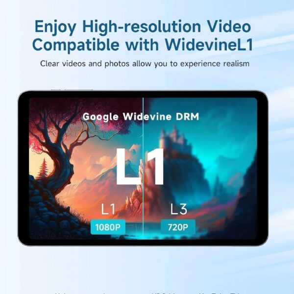 Android 13 Tablet , 4GB+64GB Storage Tablet with Keyboard, Google GMS Certified, Dual 13MP+5MP Camera, WiFi, Bluetooth,  IPS Full HD Display