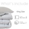 Queen Size 3-Piece All-Season Down Alternative Comforter Set Deep Black | Comforter + Pillow Cases Bedding Set | Hotel Grade Bed in a Bag by