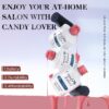 Candy Lover Gel Nail Polish Kit with UV LED Lamp, 12 Colors Cute Lady Gel Polish Starter Kit, All-in-One Quick Dry Soak Off Nail Gel Manicure Kit with DIY Tools Valentine Gift for Women