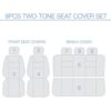 PolyPro Car Seat Covers Full Set in Charcoal on Black – Front and Rear Split Bench for Cars, Easy to Install Cover Set, Accessories Auto Trucks Van SUV