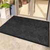 Front Door Mat Indoor and Outdoor Welcome Mat Rubber Backing Entrance Mat Easy Clean Patio Mat Heavy Duty Entryway Doormat for Front Back Doors, Laundry Rooms, Mudrooms 24''x35.4'' Brown