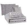 Lux Decor Collection 5 Piece Queen Down Alternative Comforter Set, Washable Duvet Bedding Set - Quatrefoil Navy