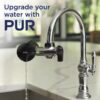 PLUS Faucet Mount Water Filtration System, Horizontal, Black/Chrome, PFM200B
