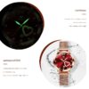Women Watch Fashion Rose Gold Diamond Analog Quartz Female Watch for Women Luxury Dress Ladies Stainless Steel Luminous Waterproof Date Wrist Watches Green Dial