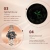 Women Watch Fashion Rose Gold Diamond Analog Quartz Female Watch for Women Luxury Dress Ladies Stainless Steel Luminous Waterproof Date Wrist Watches Green Dial