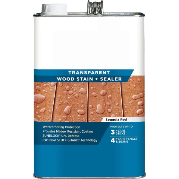 WaterGuard 1 Gallon Sequoia Red Transparent Wood Stain and Sealer