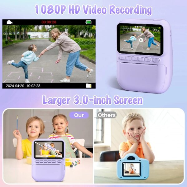 Instant Print Camera for Kids, 3.0