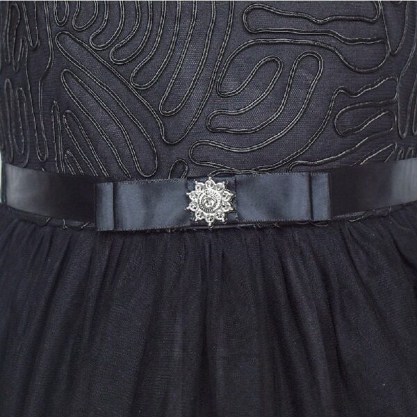 Flower Girls Dress Blue Belted Wedding Party Bridesmaid 12