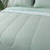 7 Piece Reversible Bed in a Bag Comforter Set with Sheets, Black, Queen