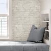White Portsmouth Brick Vinyl Peel and Stick Wallpaper, 20.8 in x 18 ft, 31.2 Sq. ft.