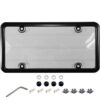 (2 pack) Auto Drive Anti-theft License Plate Cover and Frame