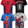 Spider-Man 4 Pack T-Shirts Toddler to Big Kid