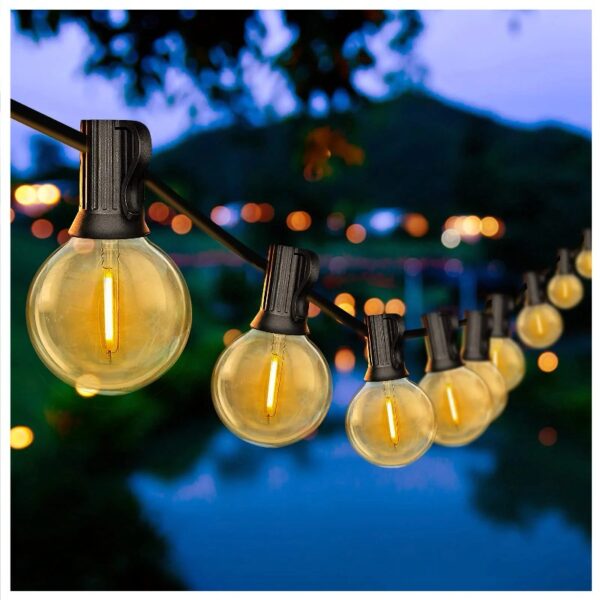 DAYBETTER Outdoor String Lights,100ft,with 50 G40 Edison Vintage Bulbs,Waterproof for Patio Garden Gazebo Bistro Cafe Backyard