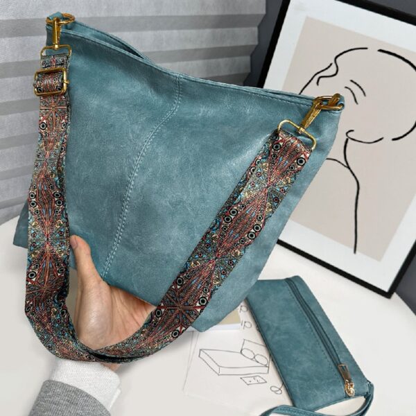 Hobo Bags for Women Crossbody Handbags Guitar Strap Shoulder Bucket Bag Vegan Leather Purse Trendy Boho Tote Purses